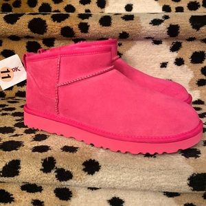 NEW Hot Pink Ugg Classic Ultra Mini Boot 11